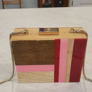 Tory Burch Chic Multicolor Cube Minaudiere Clutch Small Size